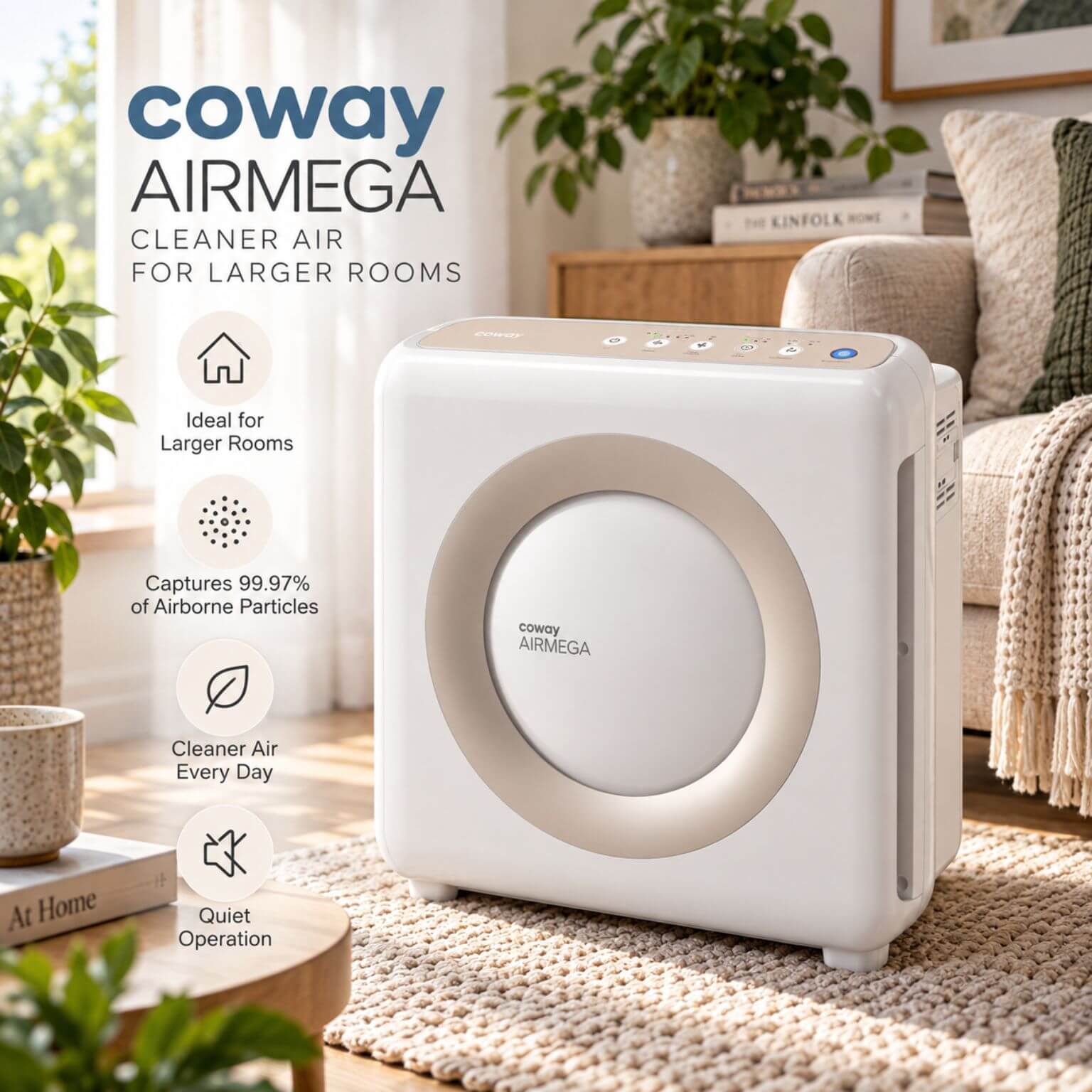 Coway Airmega air purifier for large rooms